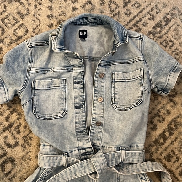 Denim jumpsuit shorts - Picture 3 of 10